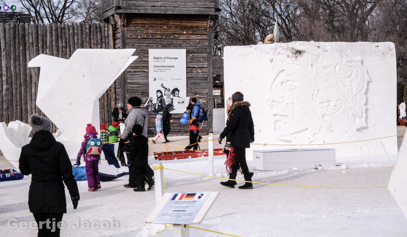 Schneeskulpturen beim Festival du Voyageur