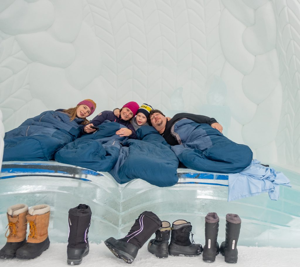 Icehotel mit Familie, Warm Up