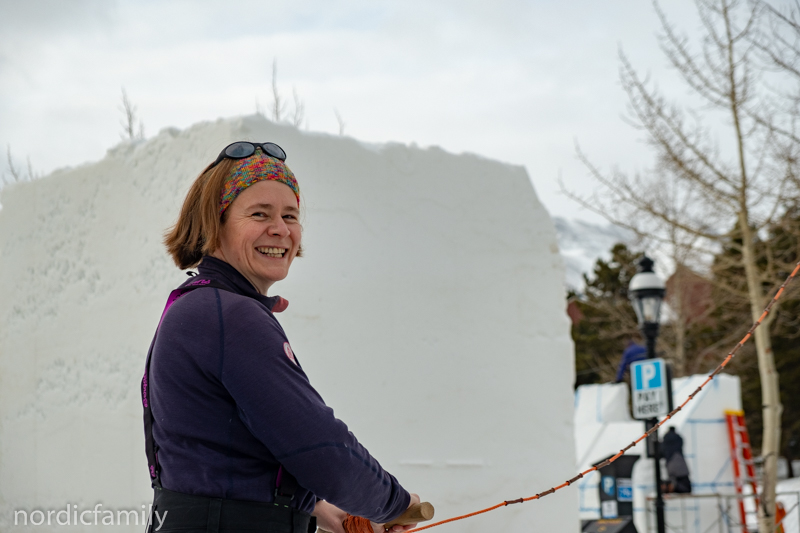 Snowsculpting in Breckenridge Geertje