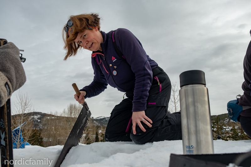 Snowsculpting in Breckenridge Säge