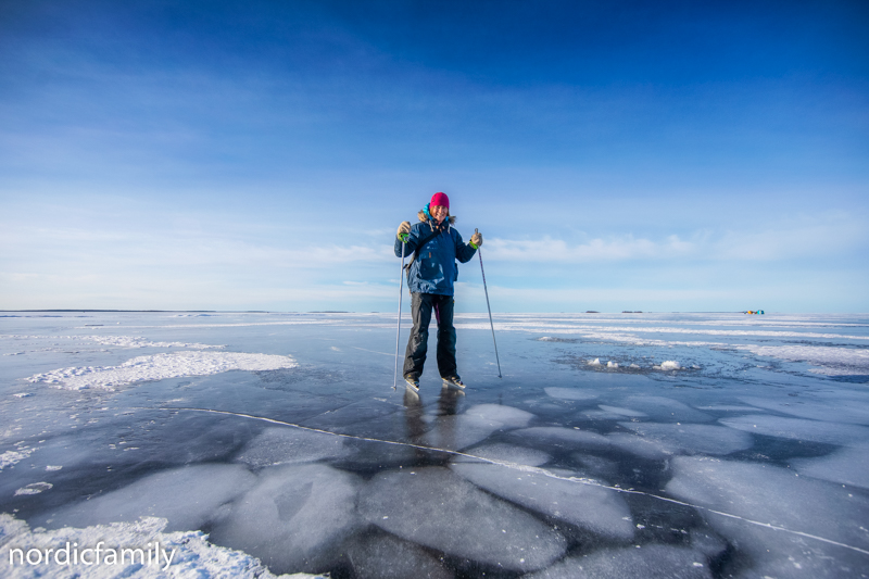 Oulu im Winter iceskating