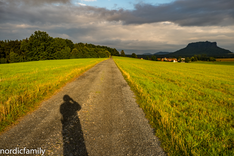 Klettern im Elbsandsteingebirge am Morgen