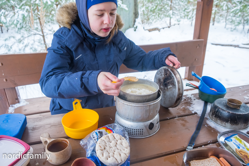 Winterausflug Hoher Fläming  Picknick