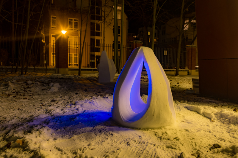 Schneeskulpturen in Potsdam 