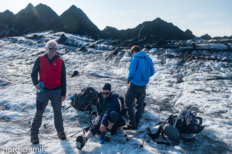 Skeidarajökull Pause auf dem Gletscher in Island