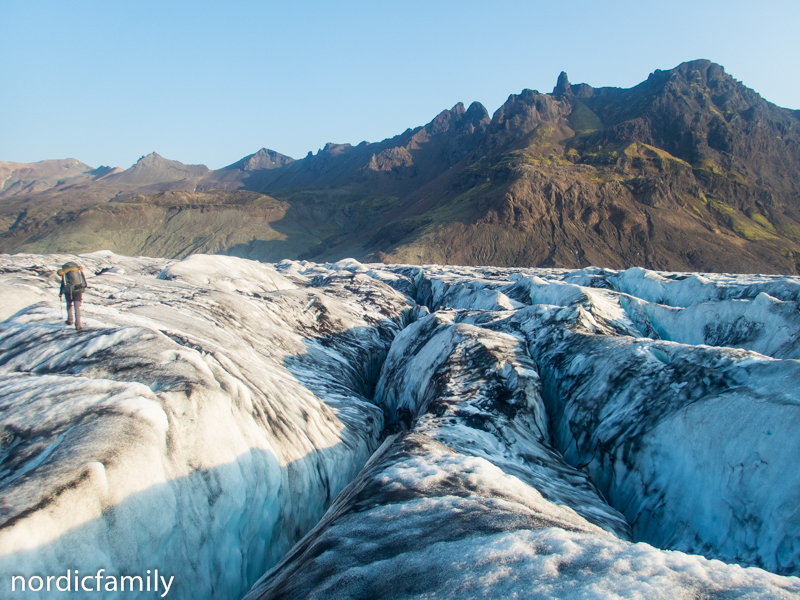 Gletscher in Island - Randzone Spalten
