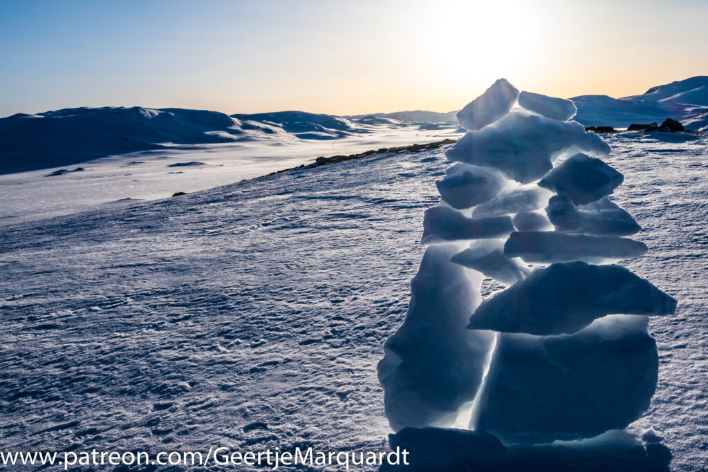 Schneeskulptur in der Hardangervidda