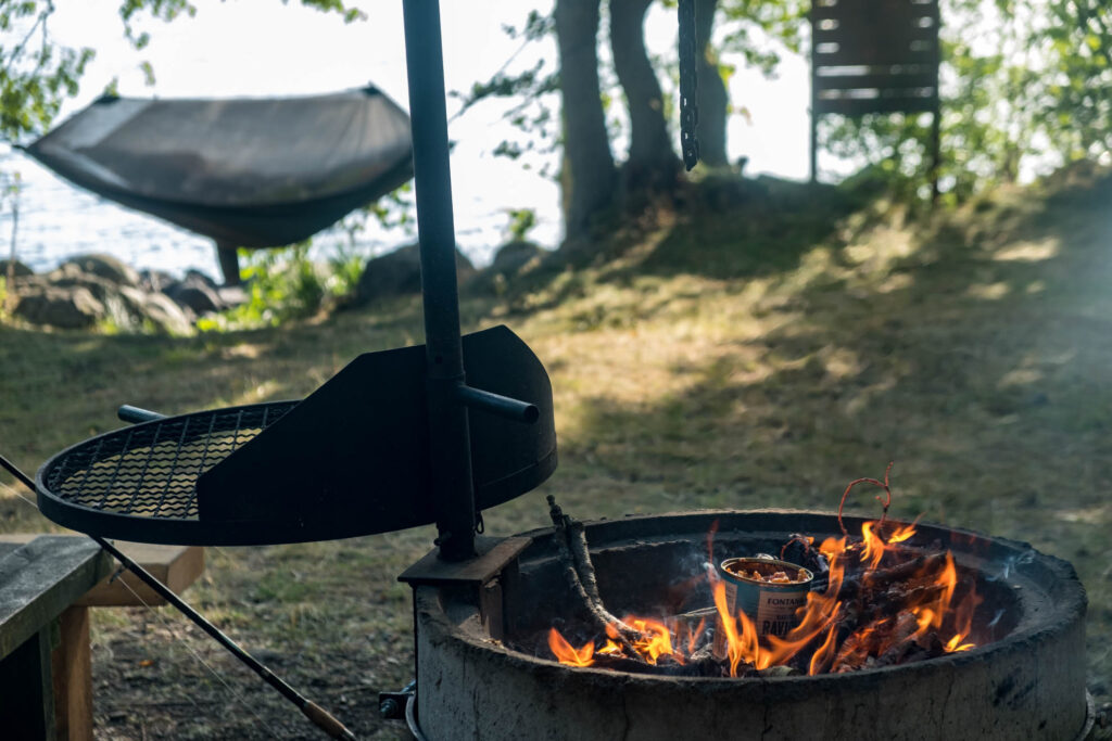 Feuerstelle am Asnen Campen in Småland