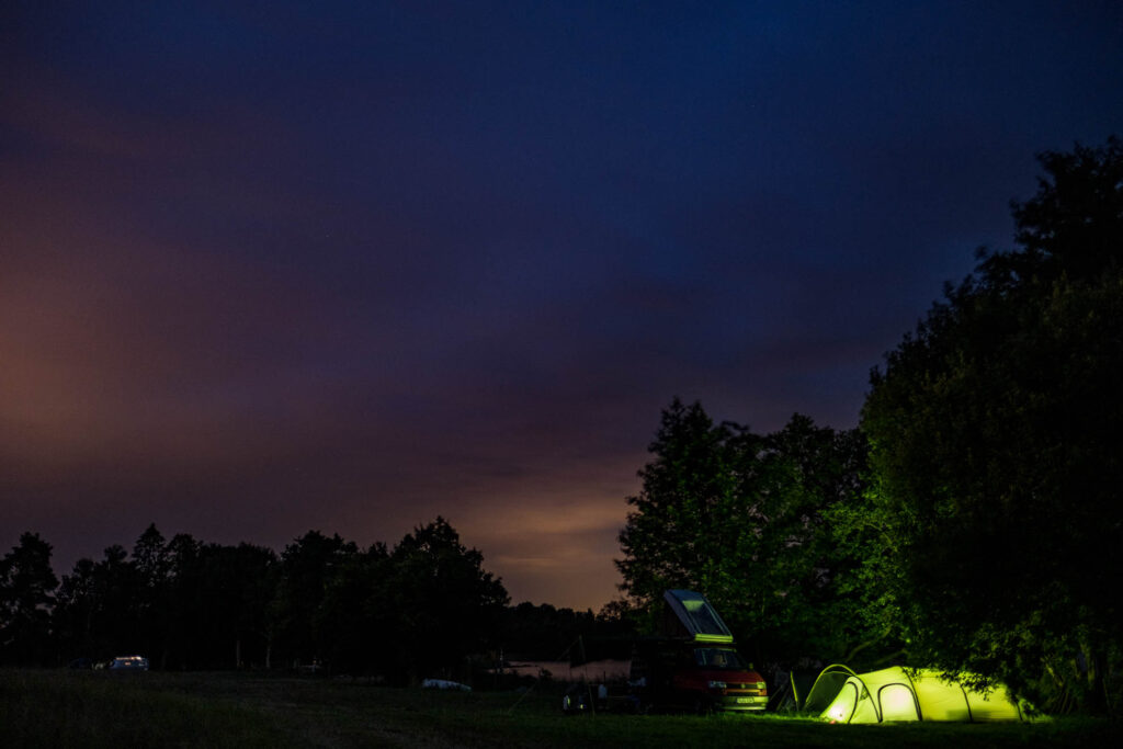 Campen in Småland Nachtbild