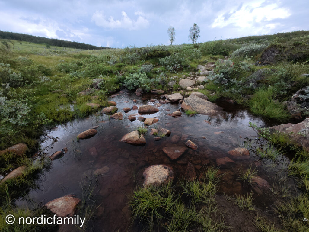 Kleine Flüsse furten im Langsua Nationalpark