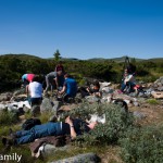 Picknick am Fluss