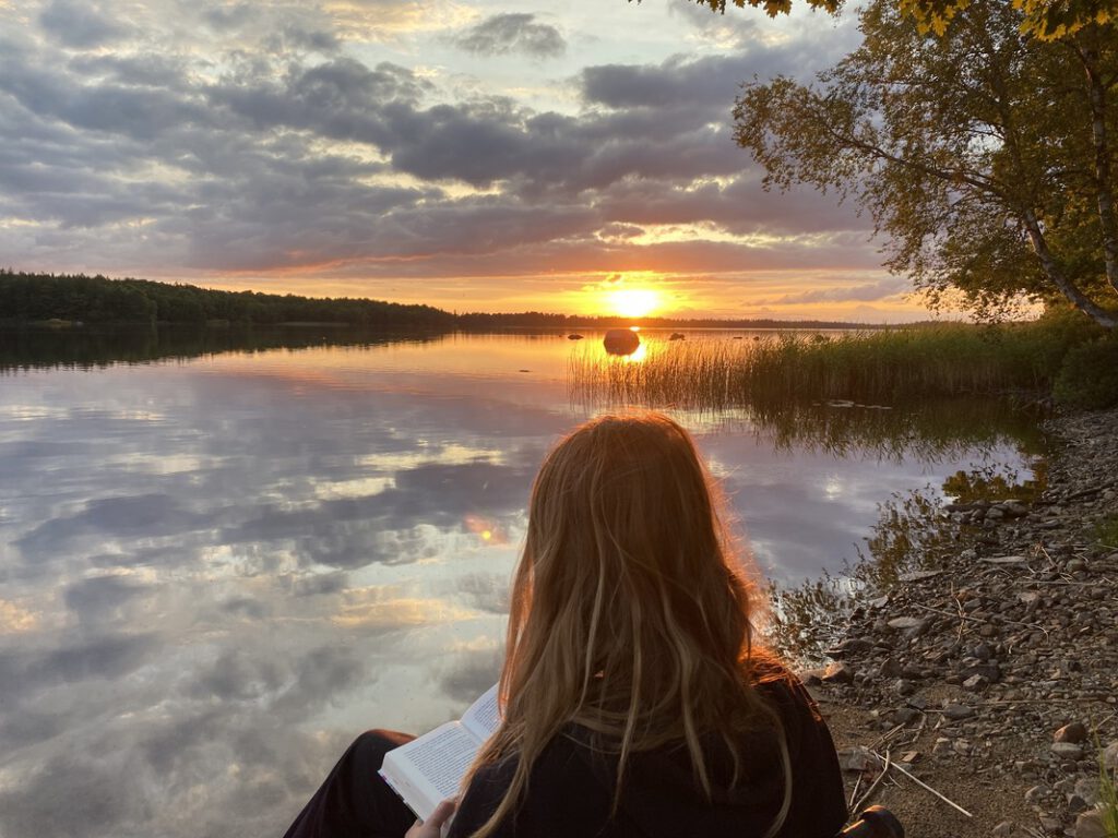 Sommerreise durch Schweden Sonnenuntergang