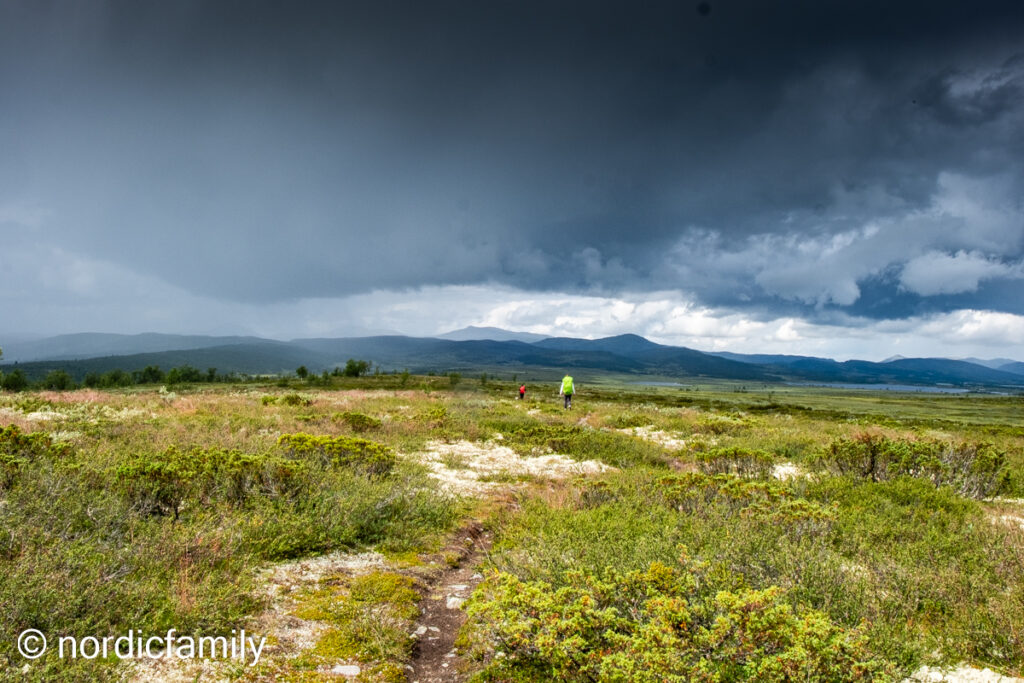 Familienwanderung in Norwegen im Langsua Nationalpark